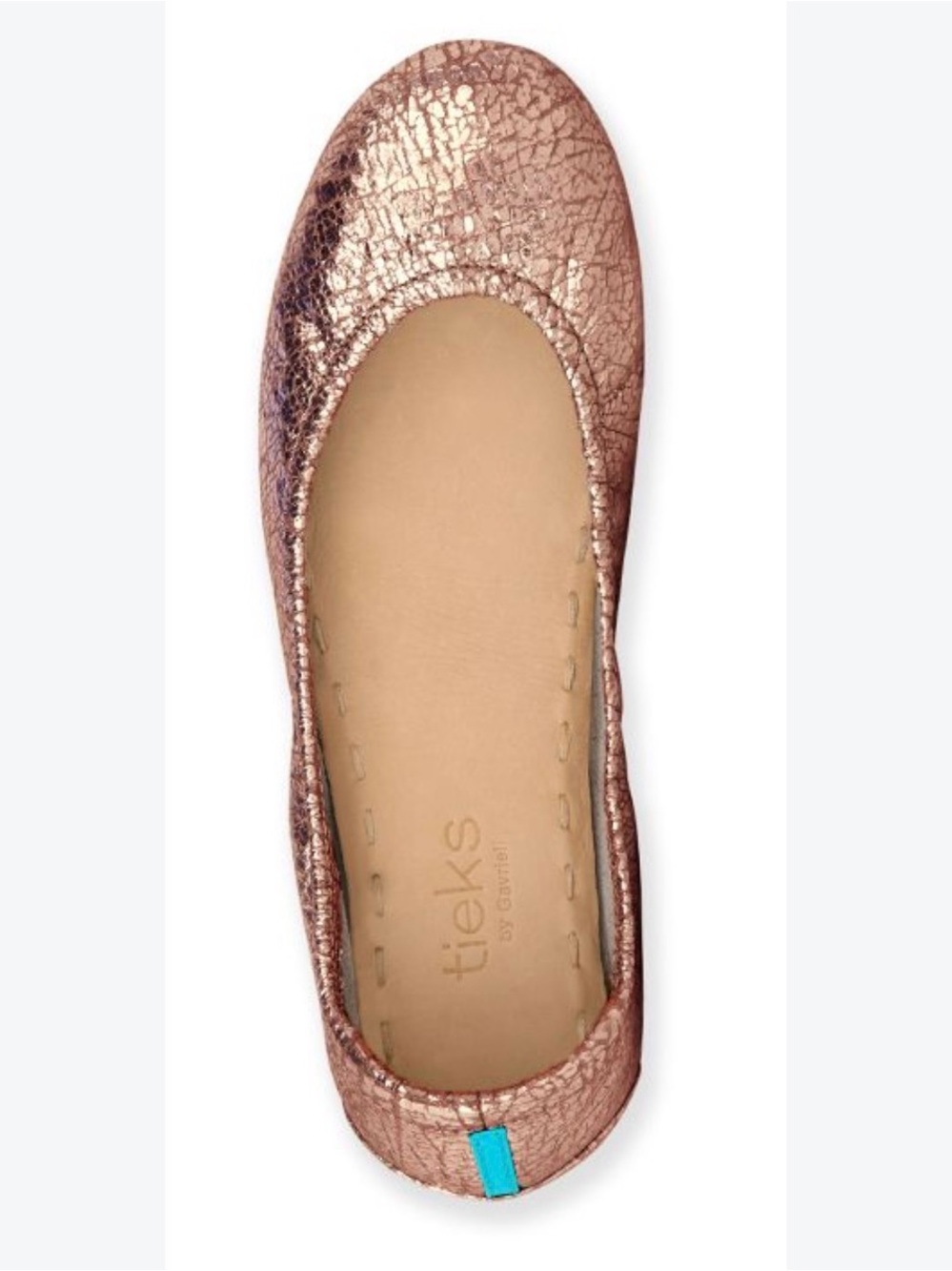 Tieks by Gavrieli Women's Metallic Rose Gold Ballet Flat